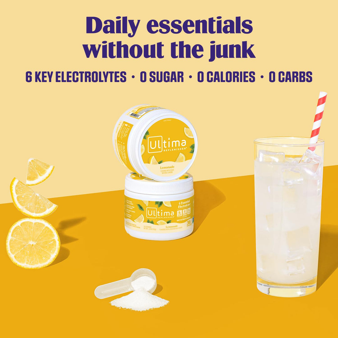 Ultima Replenisher Hydration Electrolyte Powder, Lemonade, 30 Servings