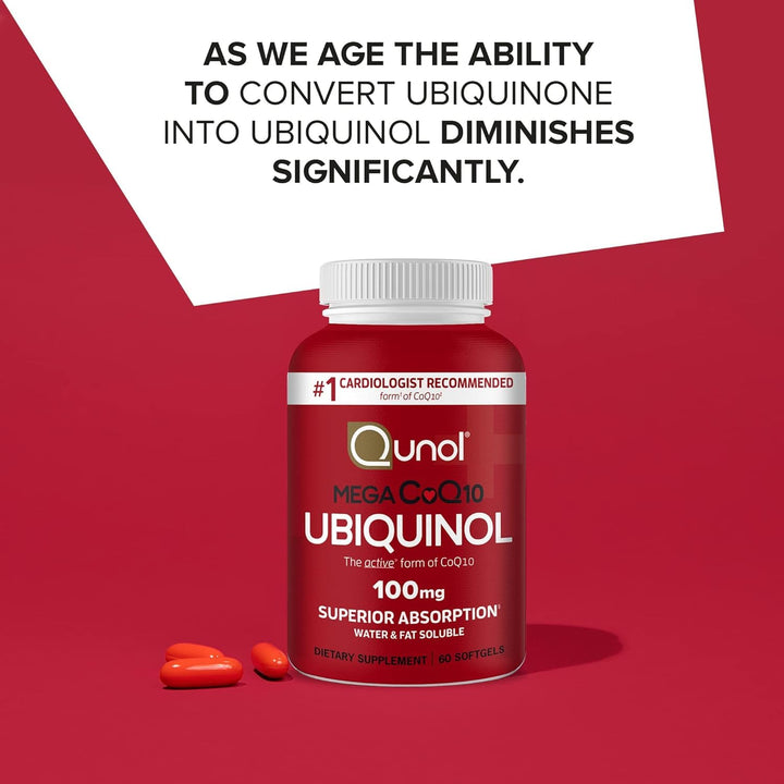 Qunol Mega CoQ10 Ubiquinol, 100 mg, 60 Count