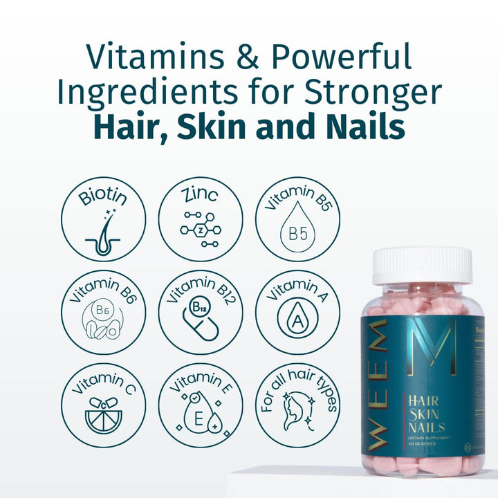 WEEM Biotin Gummies, Extra Strength 10,000mcg