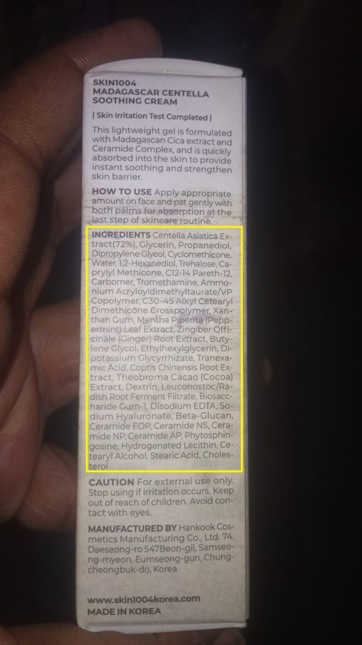SKIN1004 Madagascar Centella Soothing Cream, 30 ml