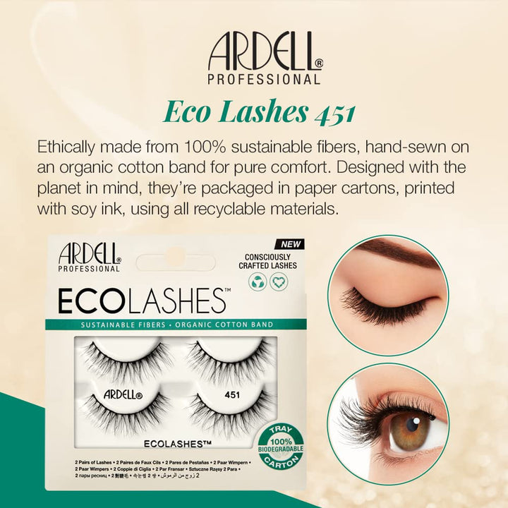 Ardell Eco Lashes 451 False Eyelashes, 2 Pairs