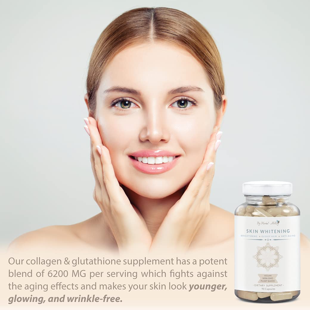 Herbal-avRay Glutathione Collagen Capsules, 90 Count