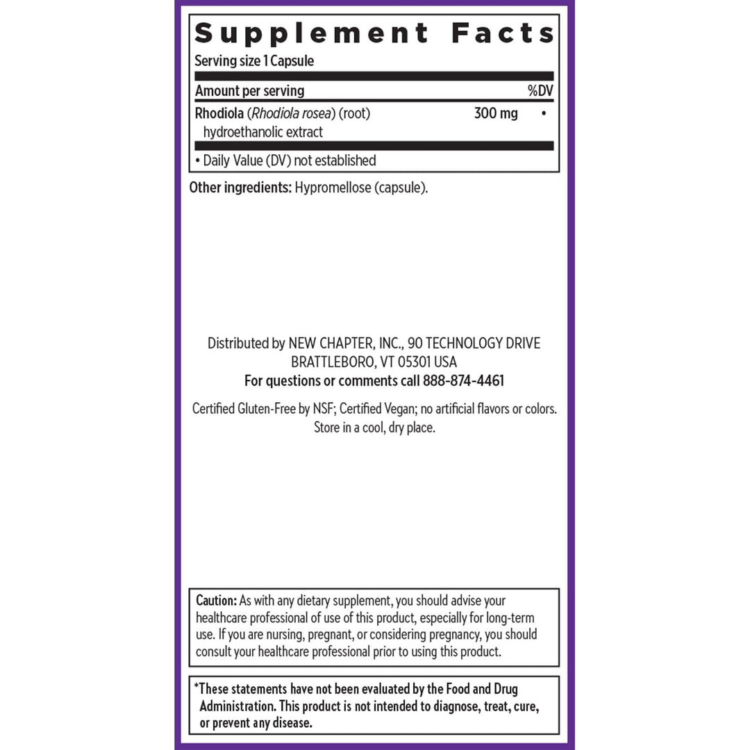 New Chapter Rhodiola Force, 300 mg, 30 Count