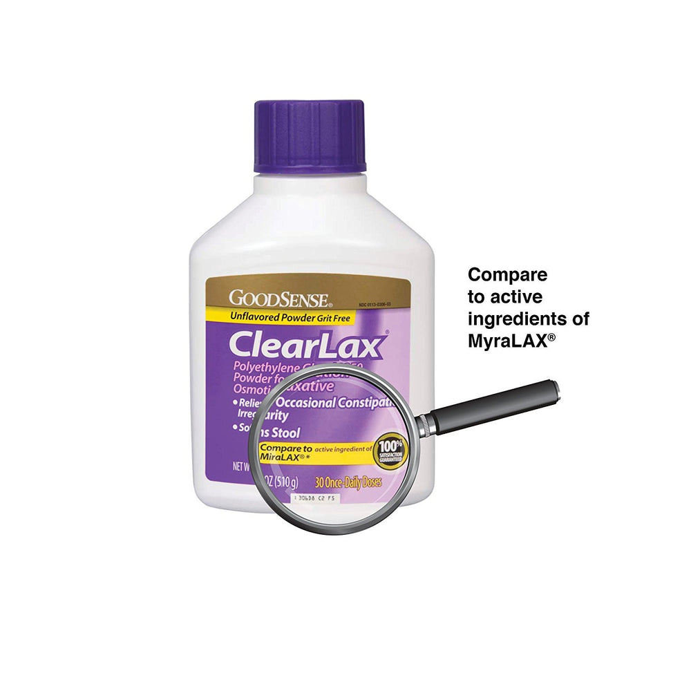 Good Sense ClearLax Polyethylene Glycol 3350 Powder, 17.9 oz