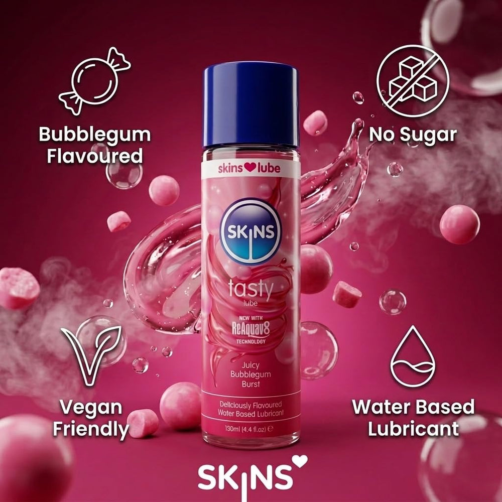 Skins Bubblegum Water-Based Lube, 4.4 oz