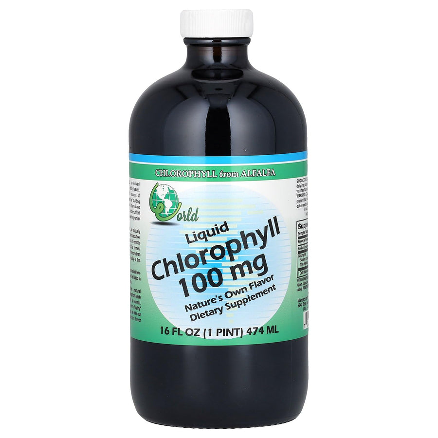 World Organics Chlorophyll Supplement, 100 mg, 16 oz