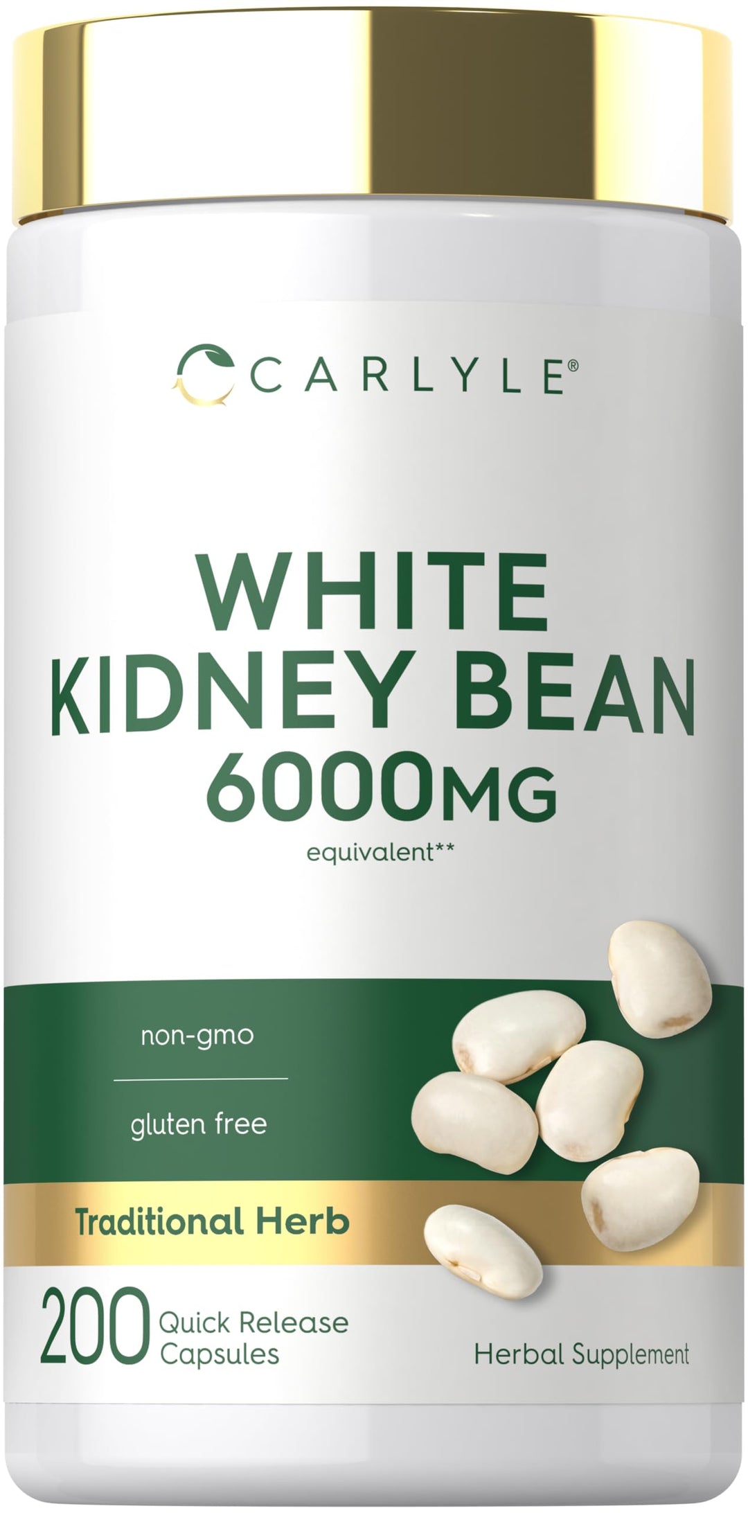 Carlyle White Kidney Bean Extract, 6000 mg, 200 Count