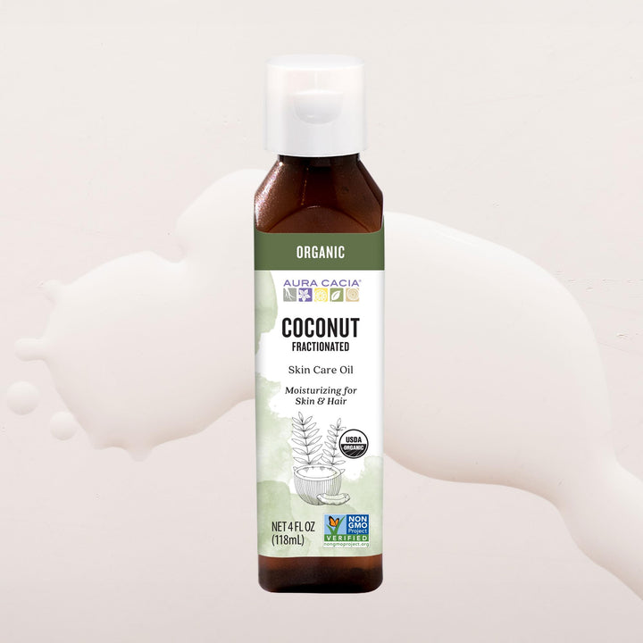 Aura Cacia Organic Fractionated Coconut Oil, 4 fl oz