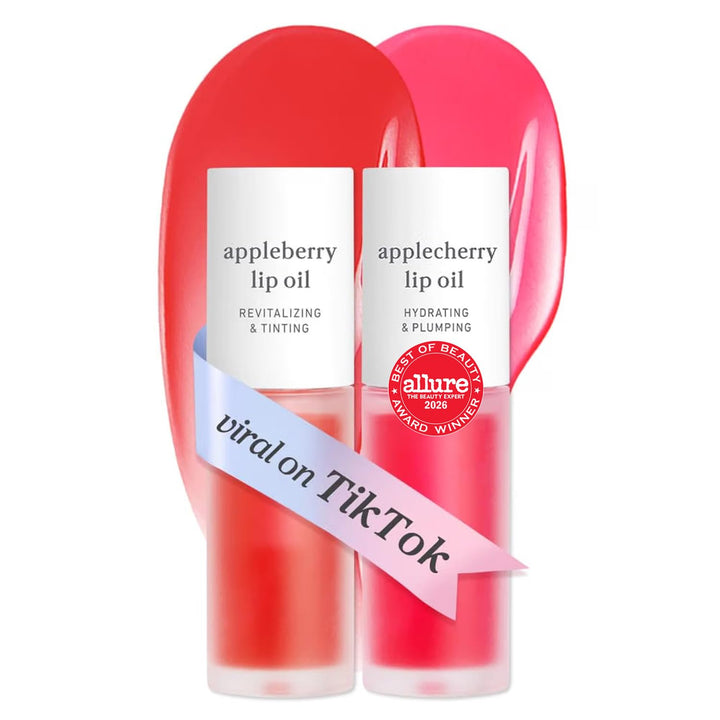 NOONI Korean Lip Oil Set, Appleberry, Applecherry