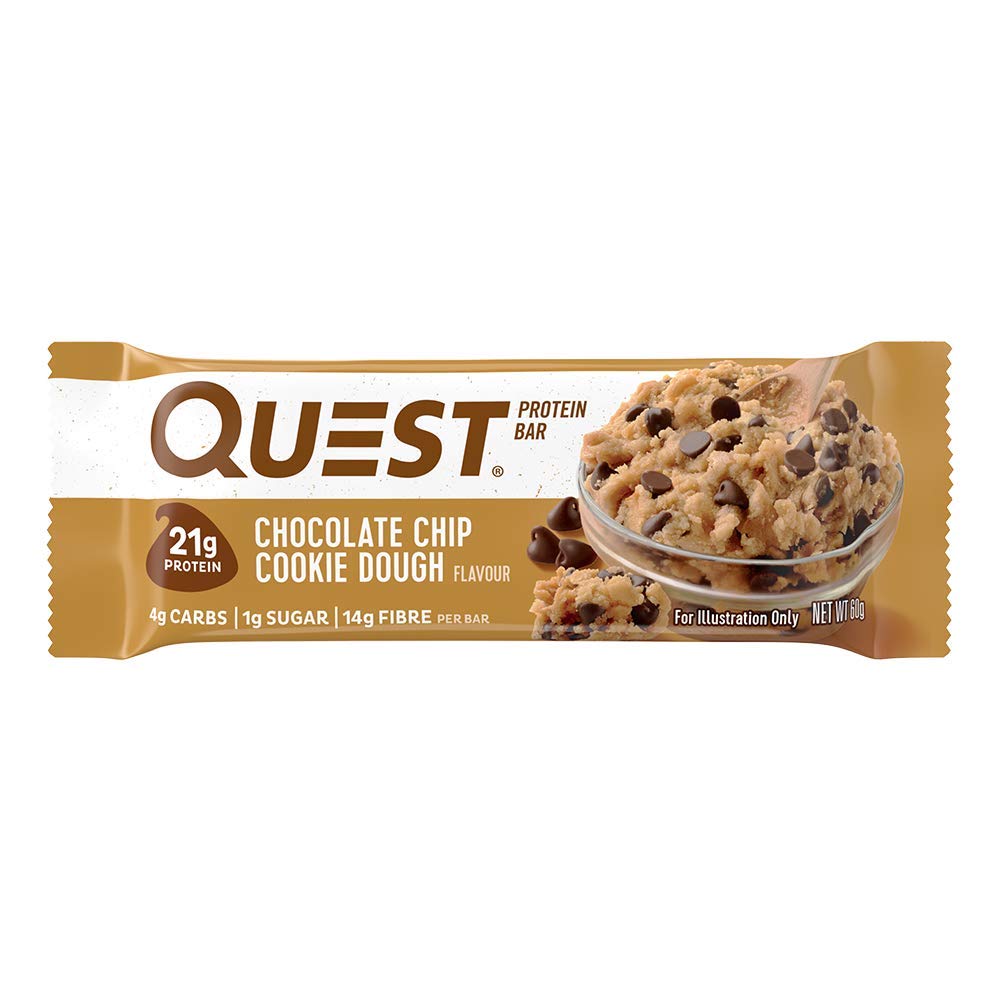 Quest Protein Bar, Chocolate Chip Cookie Dough, 12 Count