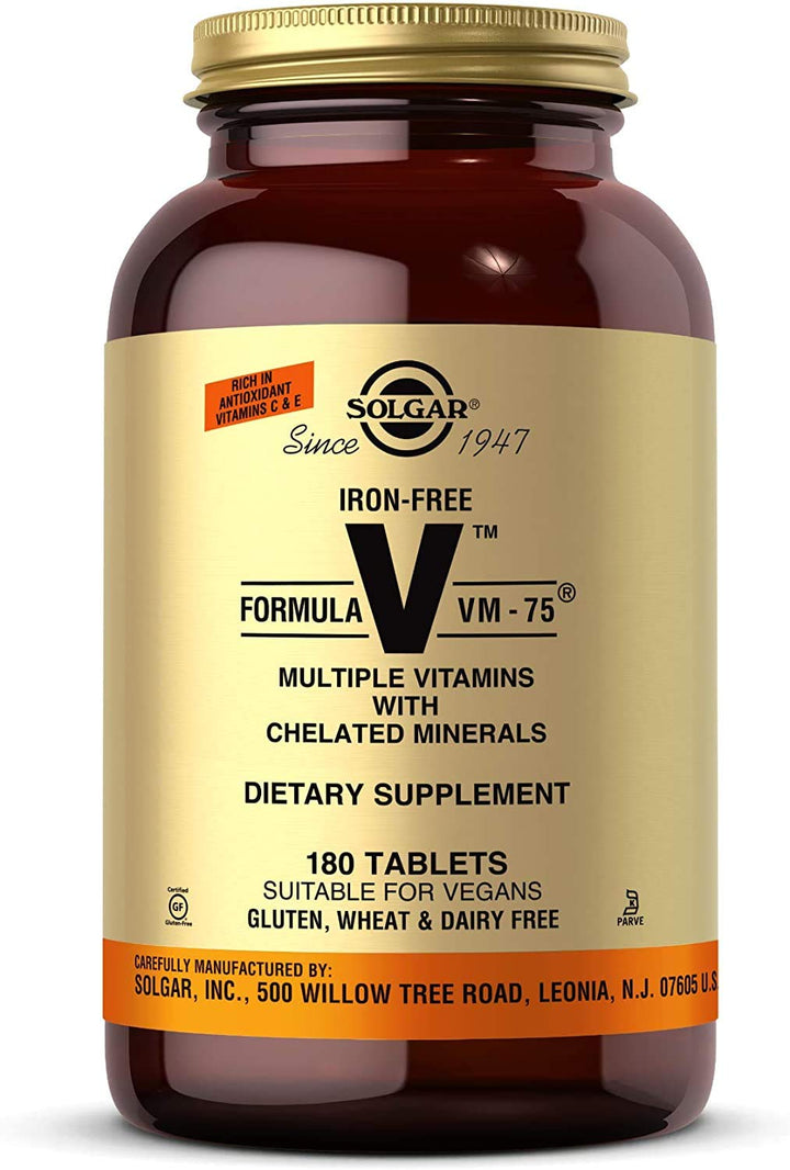 Solgar Formula VM-75 Iron-Free, 180 Count