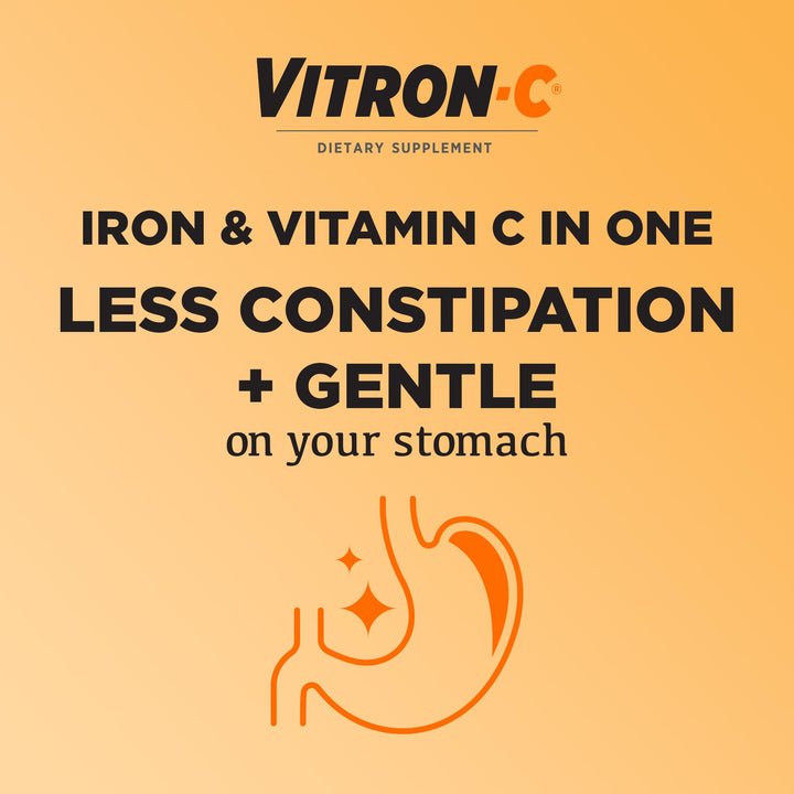 Vitron-C Iron Supplement Plus Vitamin C, 60 Count
