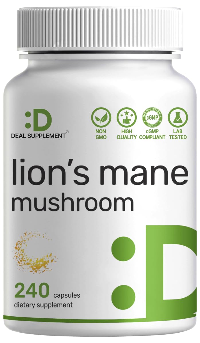 DEAL SUPPLEMENT Lions Mane Mushroom Capsules, 240 Count