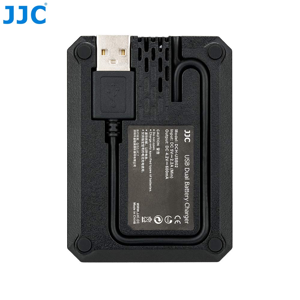 JJC USB Dual Battery Charger, 2 Count