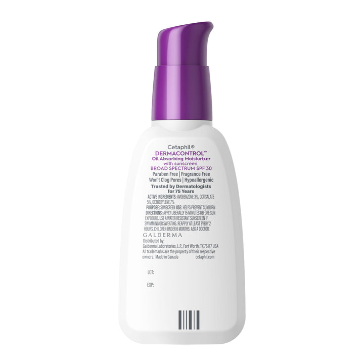 Cetaphil Derma Control Oil Absorbing Moisturizer With Sunscreen, 4 fl oz
