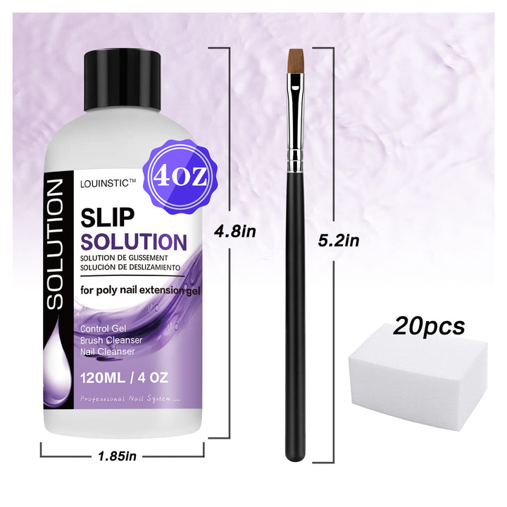 LOUINSTIC Slip Solution For Poly Extension Gel, 4 fl oz