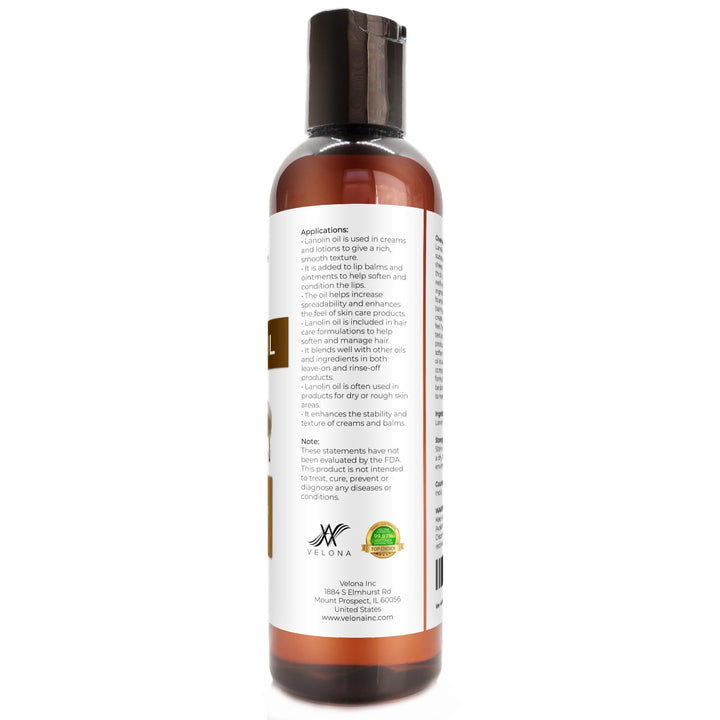 velona Lanolin Oil USP Grade, 4 fl oz