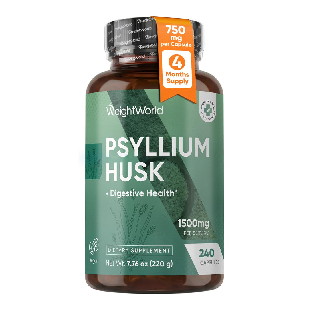 WeightWorld Psyllium Husk Capsules, 1500 mg, 240 Count