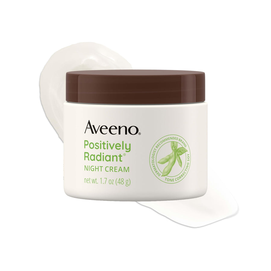 Aveeno Positively Radiant Moisturizing Face & Neck Night Cream, 1.7 oz