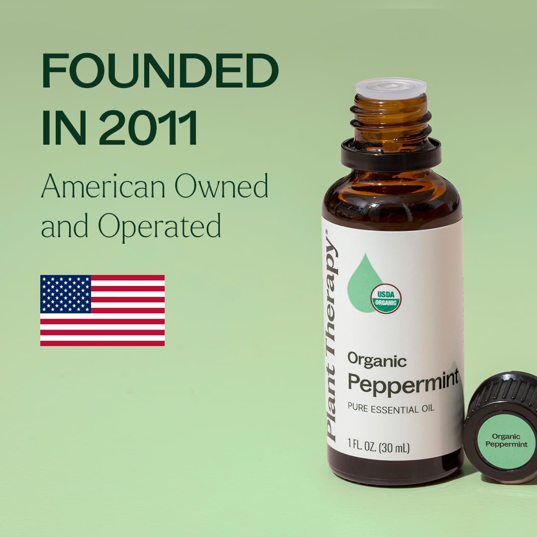 Plant Therapy Organic Peppermint Essential Oil, 10 ml
