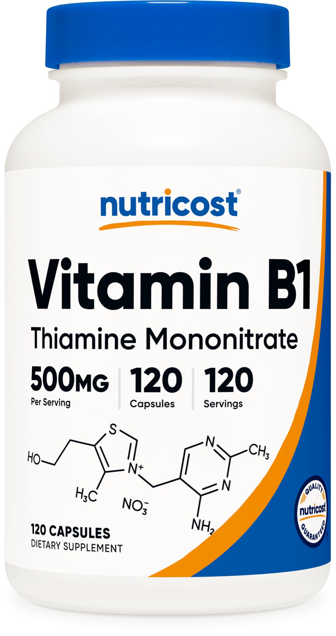 Nutricost Vitamin B1 Thiamine 500 mg, 120 Count