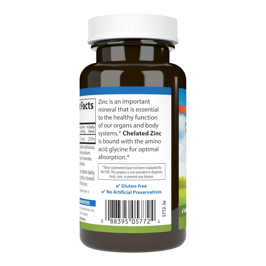 Carlson Chelated Zinc Glycinate, 30 mg, 250 Count