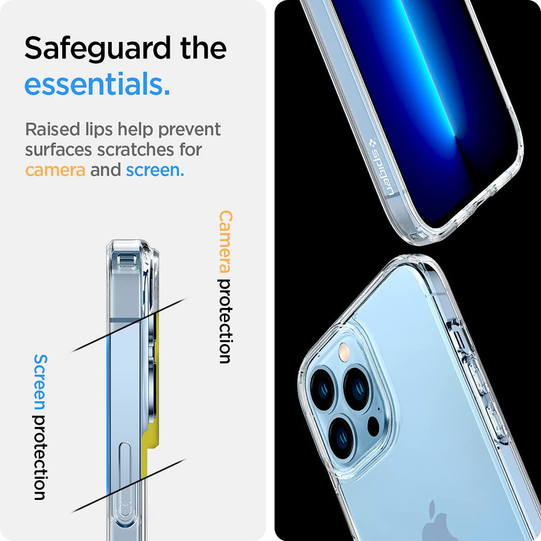 Spigen Ultra Hybrid Case, Crystal Clear, iPhone 13 Pro Max