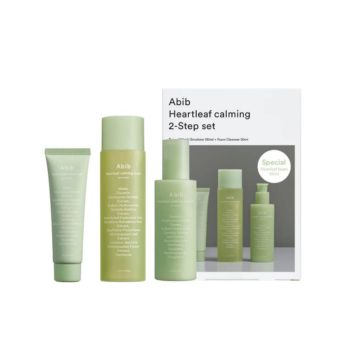 Abib Calming 2 Step Set, Cleanser And Heartleaf Trio