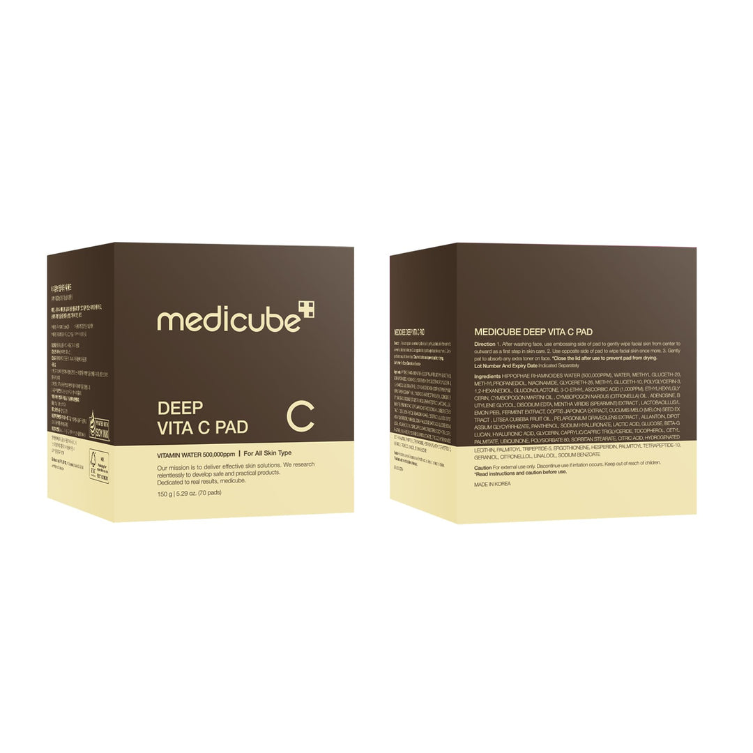 medicube Deep Vita C Facial Pads, 70 Count