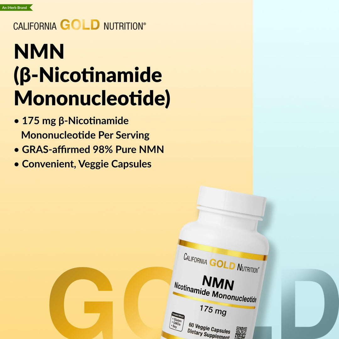 California Gold Nutrition NMN, 175 mg, 60 Count