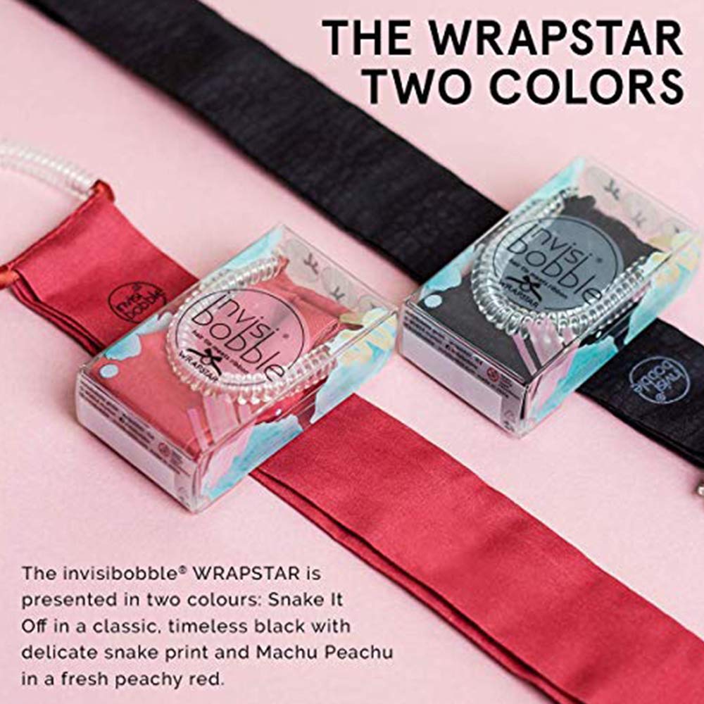 Invisibobble Wrapstar 2-in-1 Hair Tie, Machu Peachu
