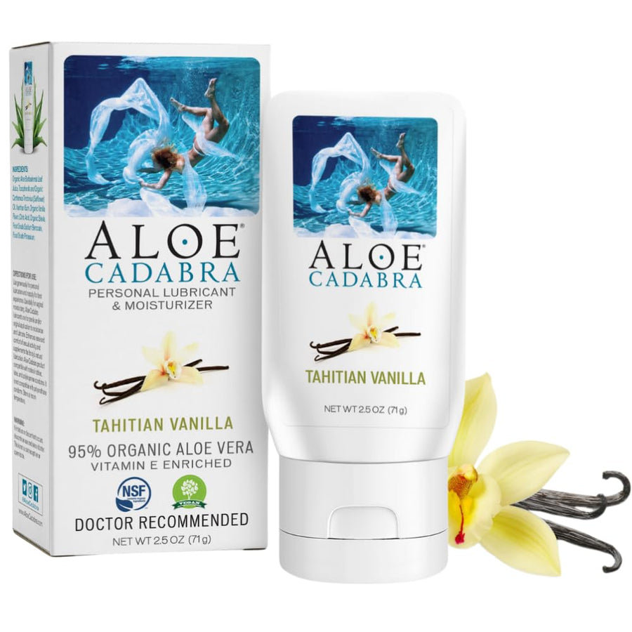 Aloe Cadabra Organic Water Based Lube, Tahitian Vanilla, 2.5 fl oz
