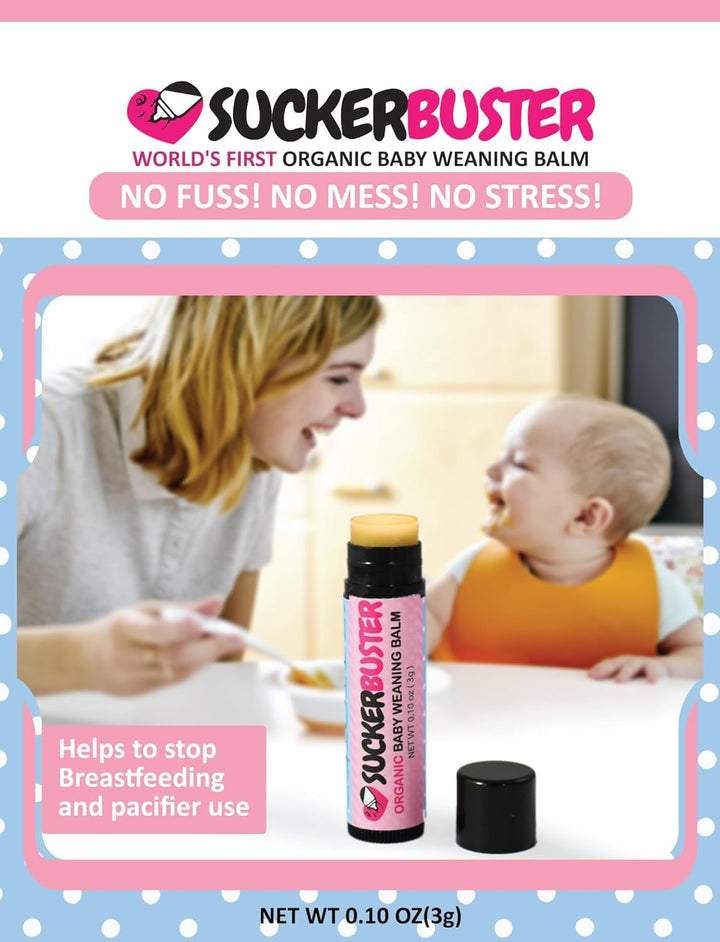 Suckerbuster Baby Breastfeeding Weaning Balm Stick, 10 oz