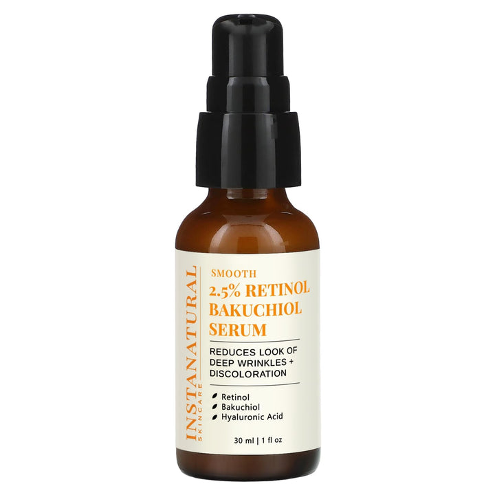 InstaNatural Retinol Bakuchiol Serum, 2.5%, 1 fl oz (30 ml)
