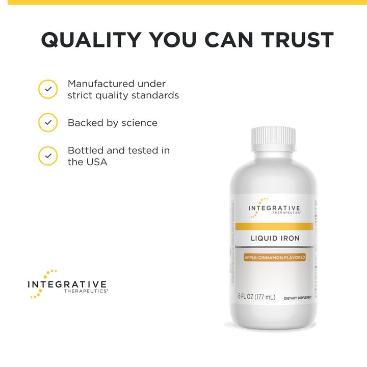 Integrative Therapeutics Liquid Iron, Apple Cinnamon, 6 fl oz