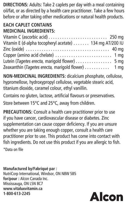 Vitalux Advanced Ocular Multivitamin, 120 Count