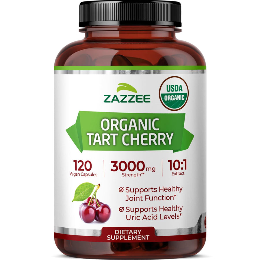 Zazzee Organic Tart Cherry 10:1 Extract, 120 Count