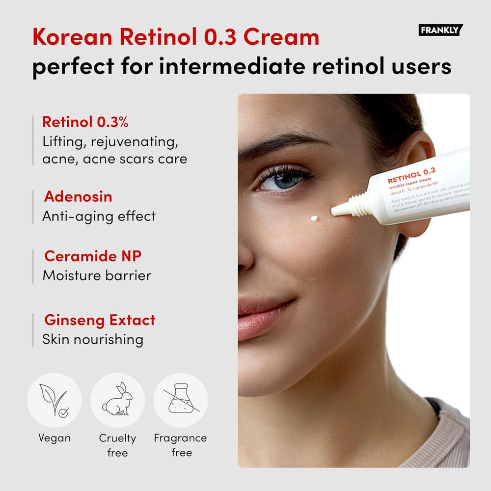 FRANKLY Retinol 0.3% Cream, 0.7 oz