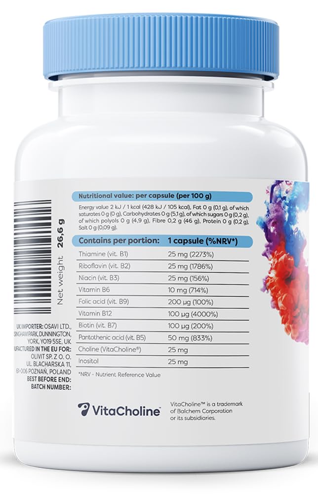 OSAVI B-Complex with Choline & Inositol, 60 Count