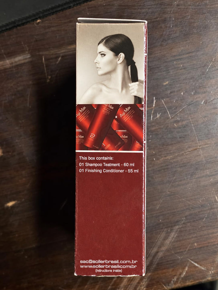 Agi Max Brazilian Keratin Hair Straightening Kit, Strong Formula, 60 ml