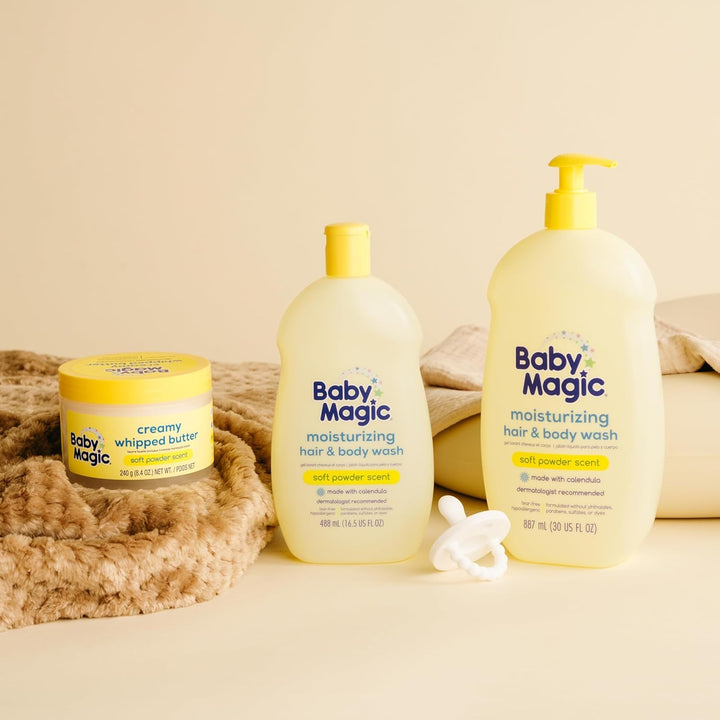 Baby Magic Hair & Body Wash, Soft Powder Scent, 16.5 fl oz