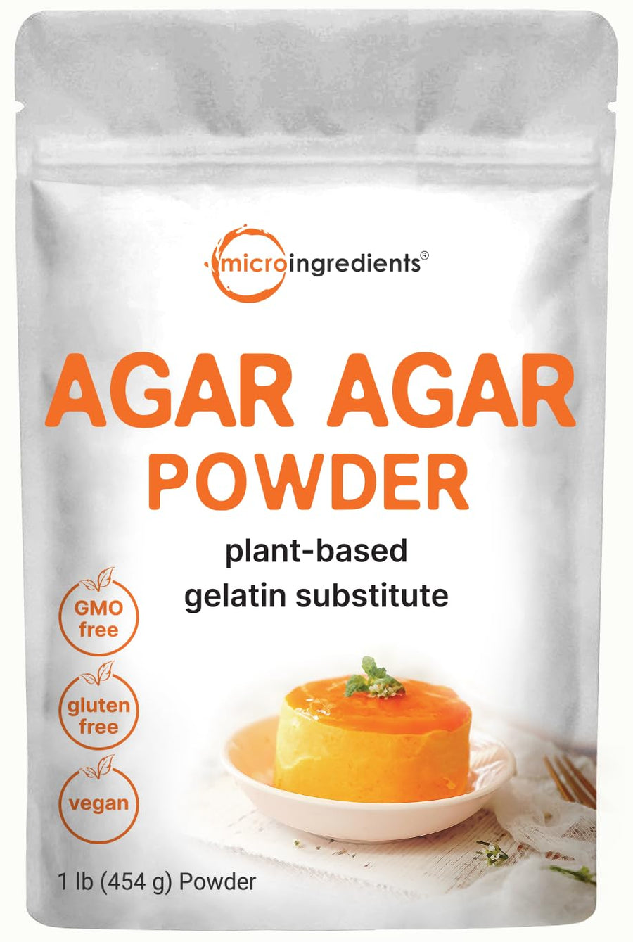 Micro Ingredients Agar Agar Powder, Unflavored, 16 oz
