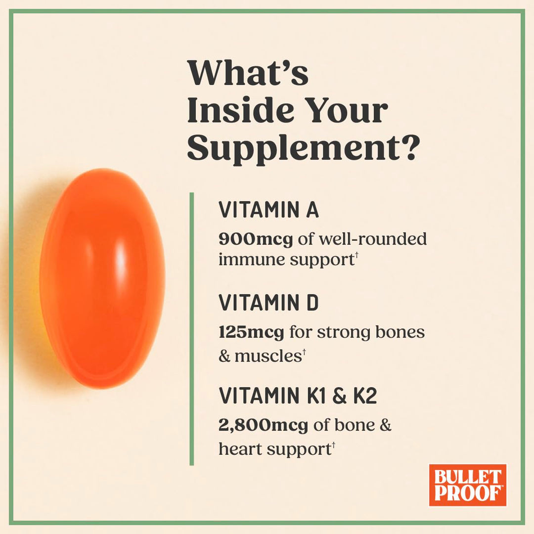 Bulletproof Vitamins A-D-K, 30 Count