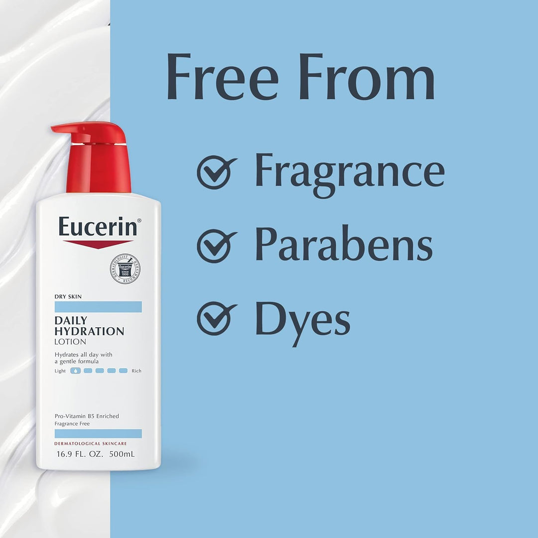 Eucerin Daily Hydration Lotion, Fragrance Free, 16.9 fl oz