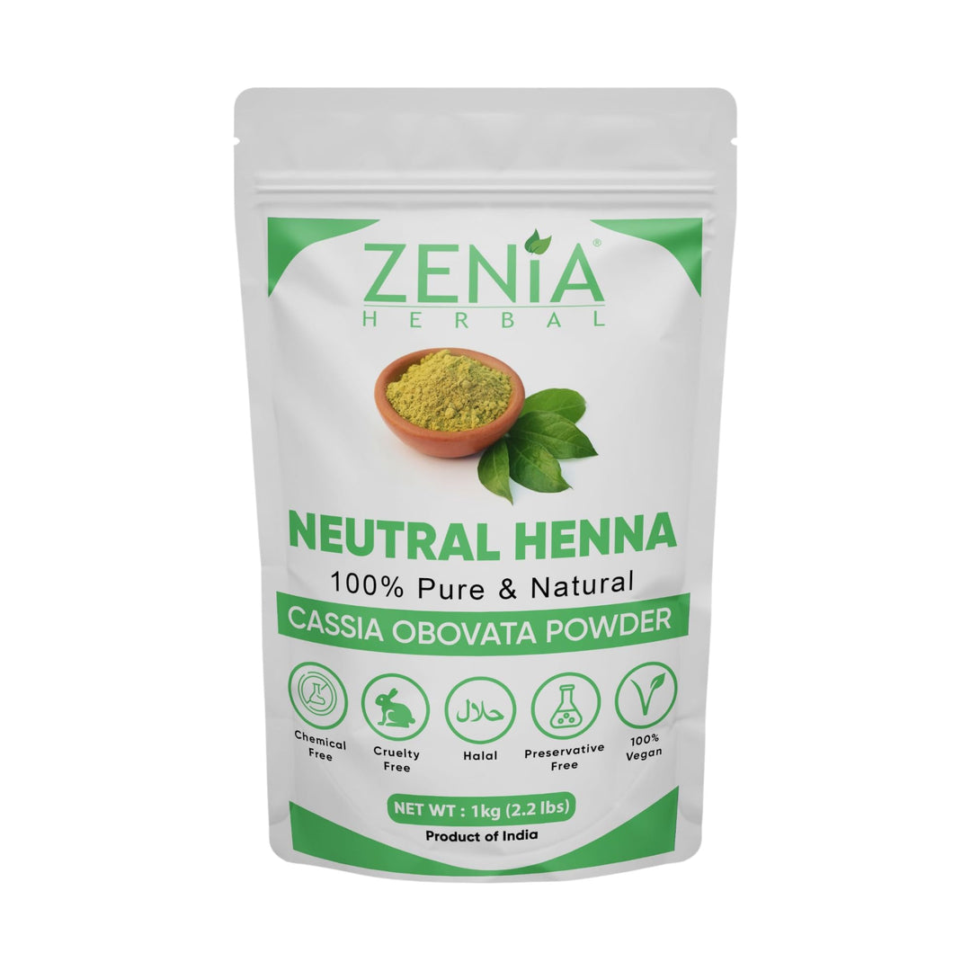 Zenia 100% Pure Neutral Henna Powder, 1 kg