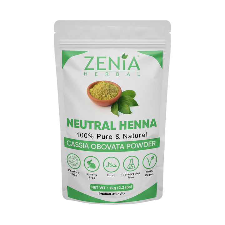 Zenia 100% Pure Neutral Henna Powder, 1 kg