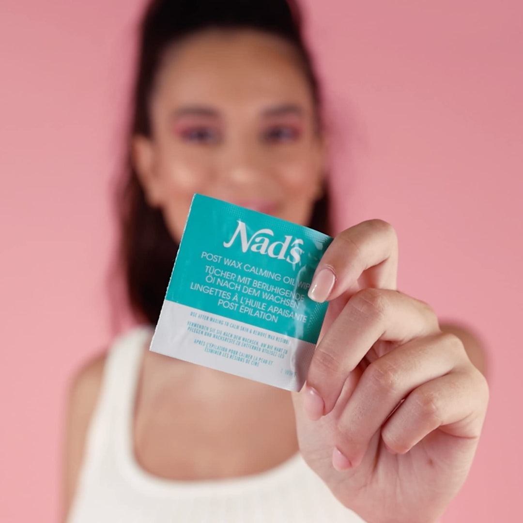 Nad's Post Wax Calming Oil Wipes, 20 Count