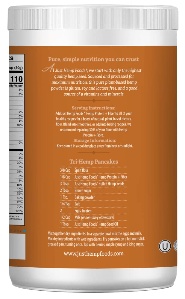 Manitoba Harvest Hemp Protein Powder Plus Fiber, 16 oz