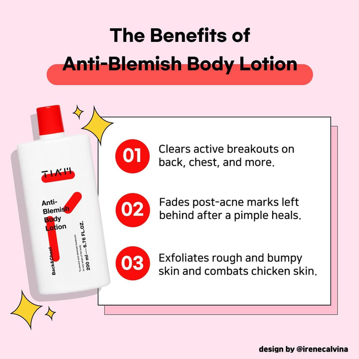 TIAM Anti-Blemish Body Lotion, 6.76 fl oz