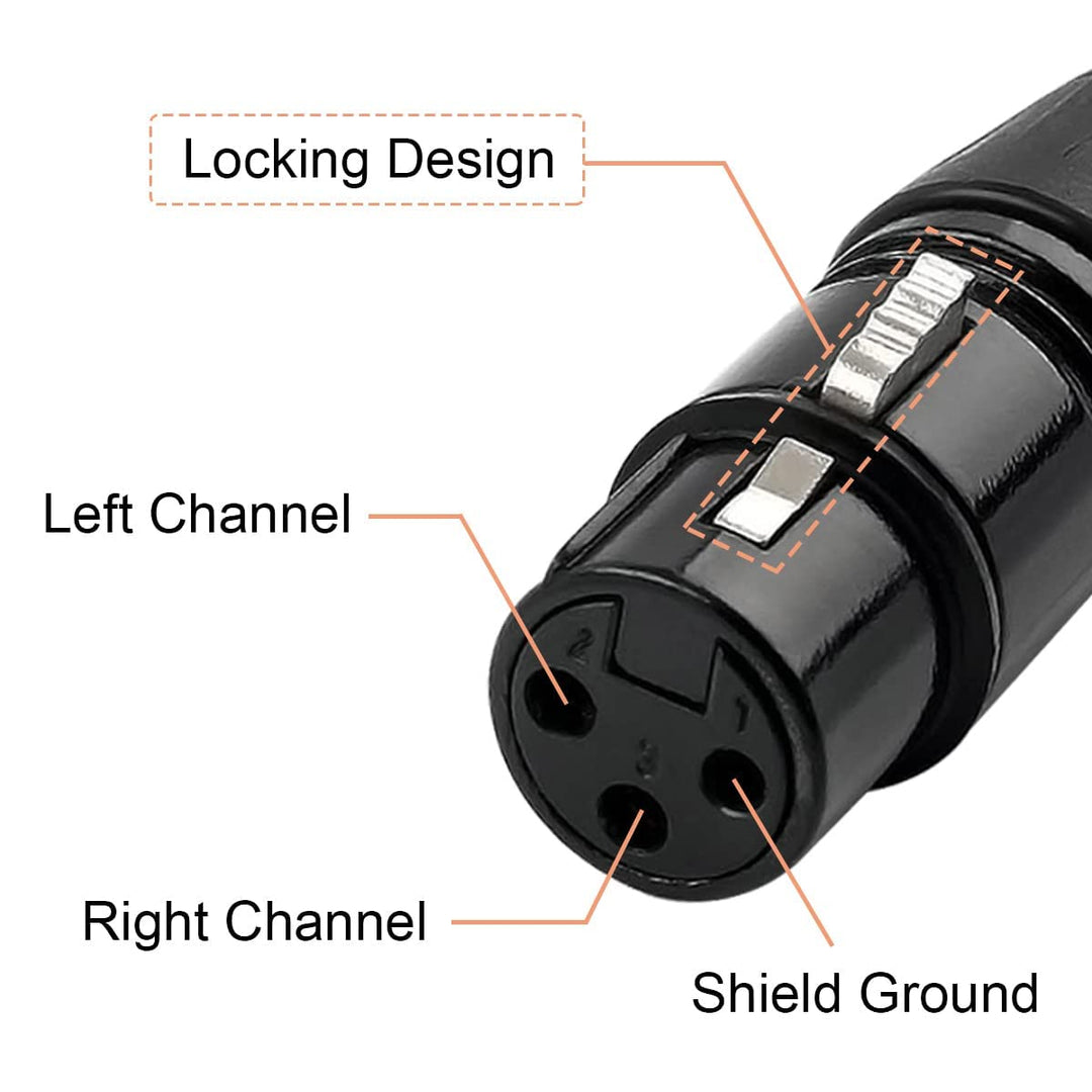 SAHENITEANA XLR Solder Connector, 5 Male and 5 Female, 10 Count